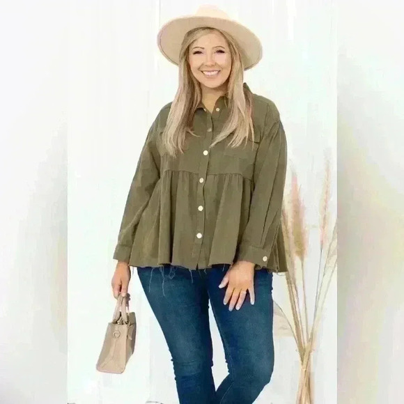 Chic Soul Jackets & Blazers - chic soul Womens Sz 2x Cozier Now Jacket, Olive